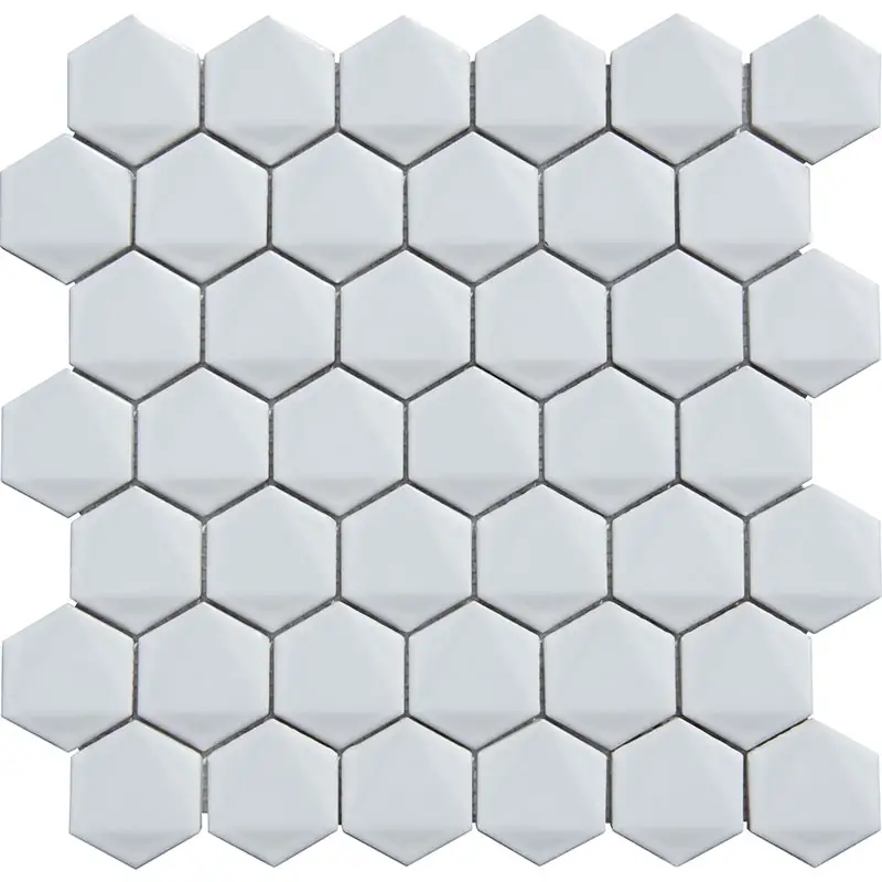 Porselen Mozaikler 3D Hexagon Serisi Beyaz CS-01-1