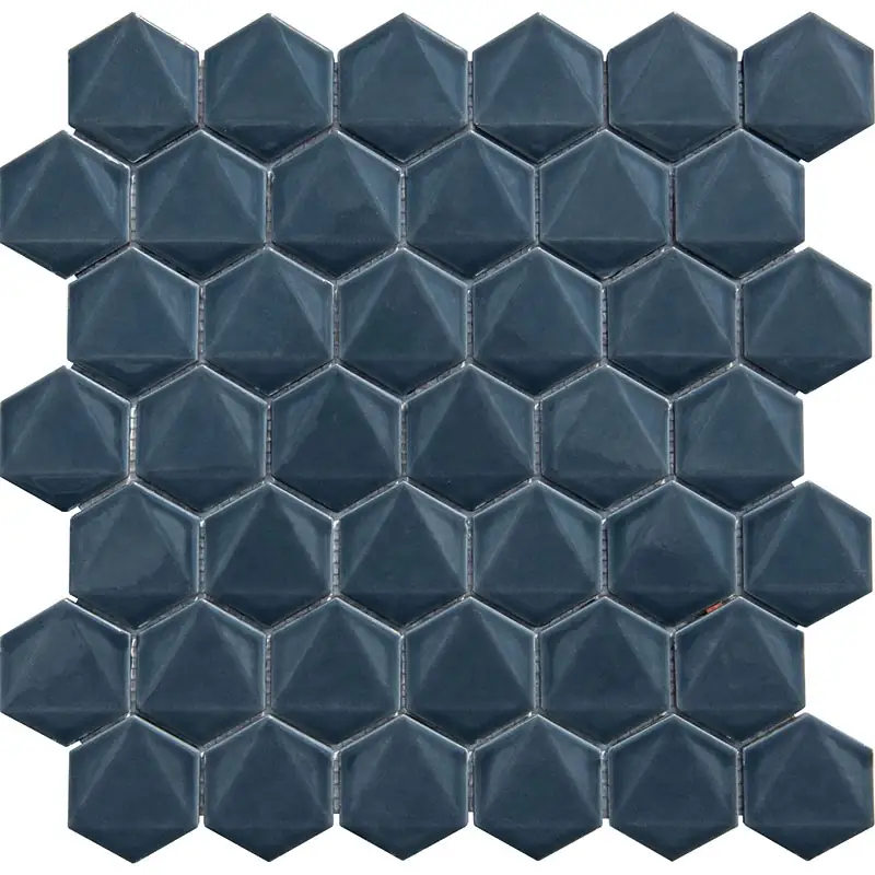 Porselen Mozaikler 3D Hexagon Serisi Kobalt CS-01-4