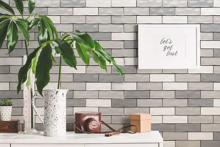 Porselen Mozaikler Brick Serisi Gri Blend CS-01-3, görsel 2
