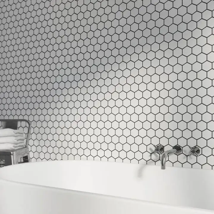 Porselen Mozaikler Hexagon Serisi Beyaz CS-01-1, görsel 2