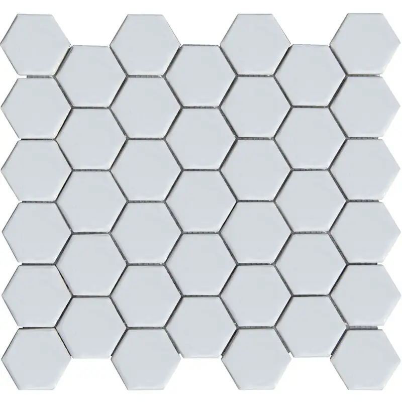Porselen Mozaikler Hexagon Serisi Beyaz CS-01-1