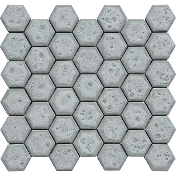 Porselen Mozaikler Hexagon Serisi White Moon CS-01-6