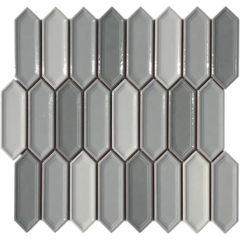 Porselen Mozaikler Picket Serisi Gri Blend CS-01-3