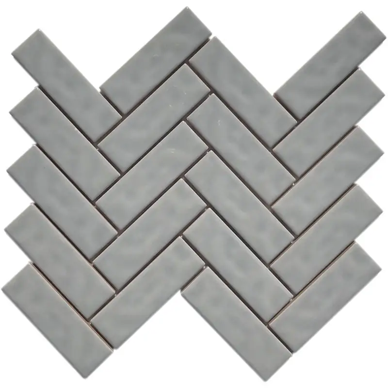 Premium Balık Sırtı Seramik Serisi Herringbone Gri CS-01-2