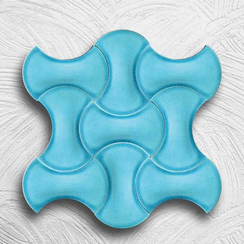Wave Serisi Turkuaz Karo CS-01-4